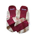 Чехол сиденья Эконом DAF 95\105 (1997-2012) D01 (бежевая кожа+красная антара)