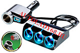 Разветвитель прикуривателя 12\24v 3гнезда +1 гнездо+ 1USB 1.2 св. подсв.