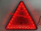 Катафот треугольный красный LED 12в