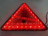 Катафот треугольный красный LED 24в