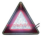 Катафот треугольный красный Неон 24v ФП-421 с задним ходом (3 провода)