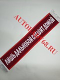 Вымпел прямоугольный 100*500 мм Лишь дальнобой спешит домой красная