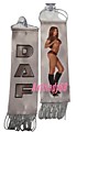 Вымпел "DAF" и девушки  бахрома серый 5,5х20 см