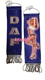 Вымпел "DAF" и девушки  бахрома Синий 5,5х20 см