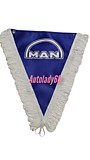 Вымпел треугольный бахрома "MAN" и девушки (20*26) синий