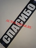 Табличка светящаяся черная 10/50 см 24v СПАСИБО свет белый